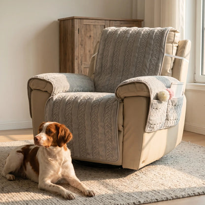 Brittany Spaniel with the Frome recliner cover