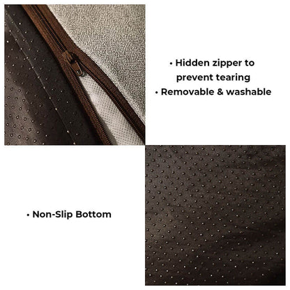 Wren - Thick Orthopedic Dog Cushion Bed, Crystal Velvet with Spine Support