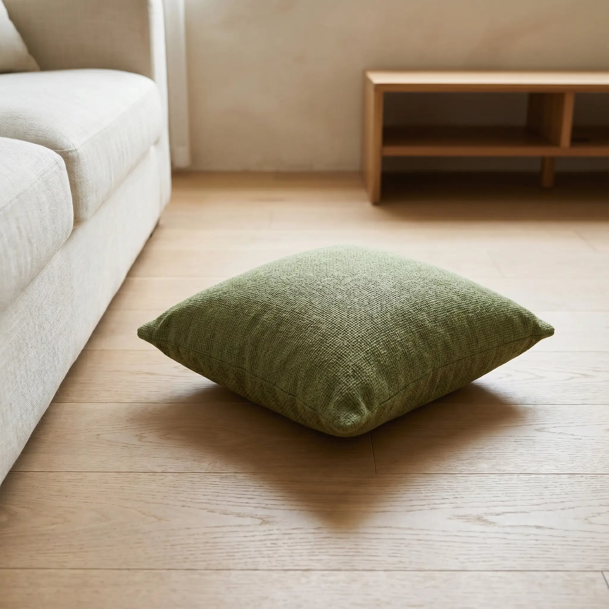 Hazel stretch sofa cover in living room context