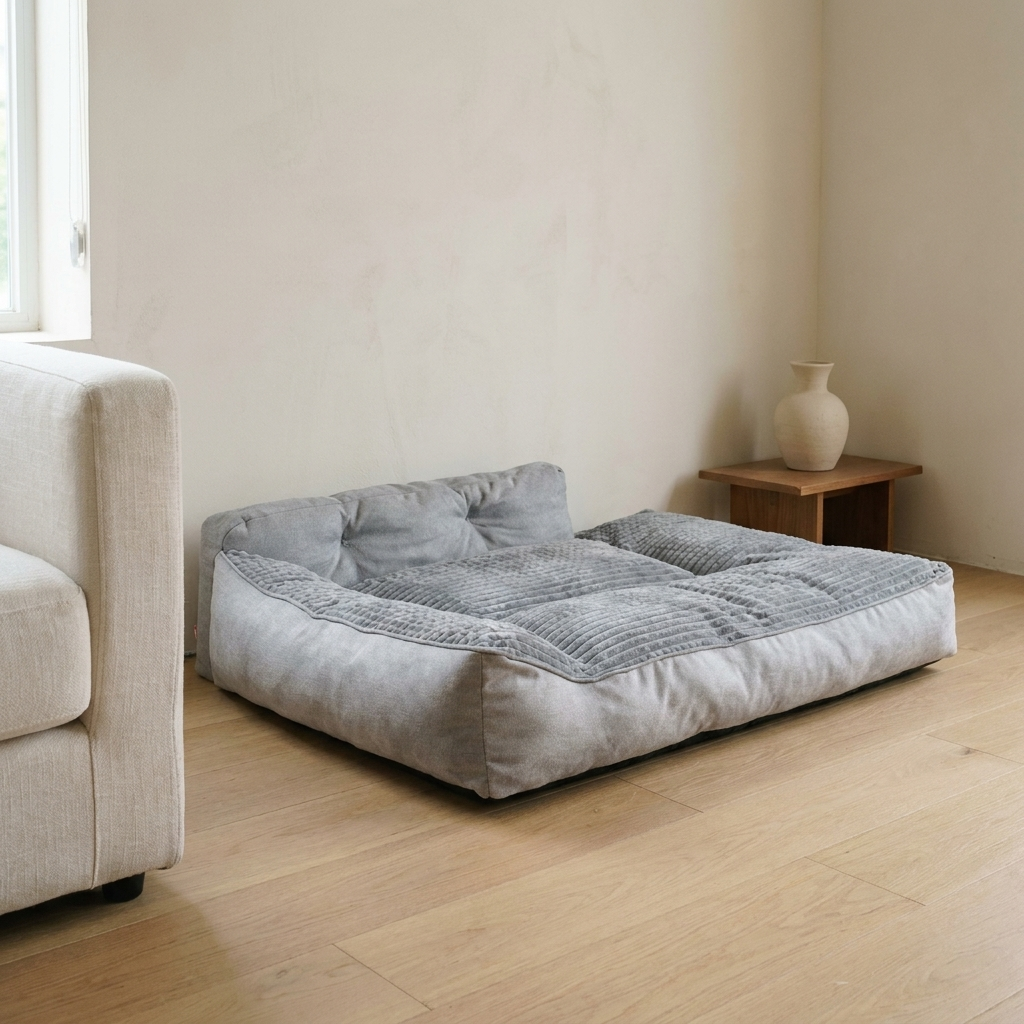 Bramble thickened dog pillow bed in living room setting - Shot 1