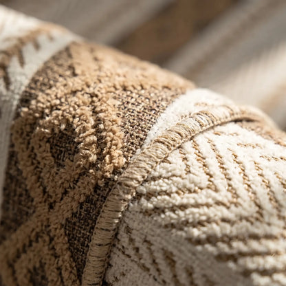 Hollow thick chenille colour-block stripe detail