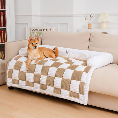 Aspen - Plaid Plush Dog Mat and Furniture Protector Cover