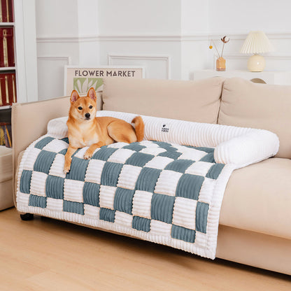 Aspen - Plaid Plush Dog Mat and Furniture Protector Cover