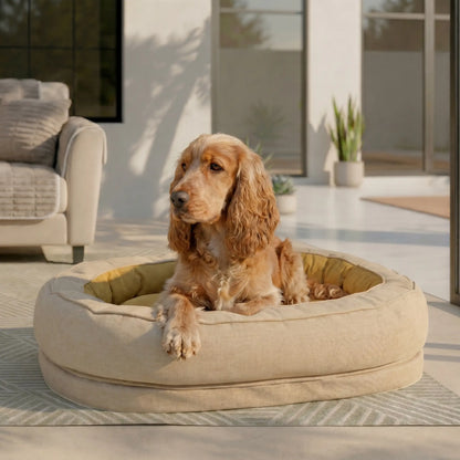 Cocker Spaniel using the Larch dog bed
