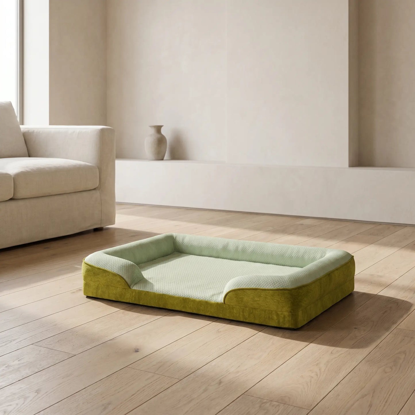 Luff cooling orthopedic dog sofa bed, studio shot