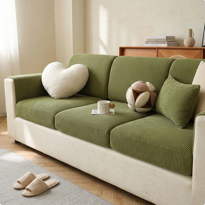 Mallow corduroy sofa cover studio shot