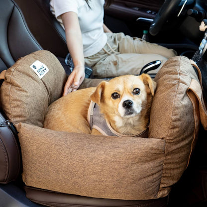 Linden - Dog Car Seat Bed with Safety Buckle, Dual-Use