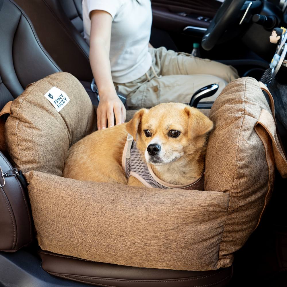 Linden - Dog Car Seat Bed with Safety Buckle, Dual-Use