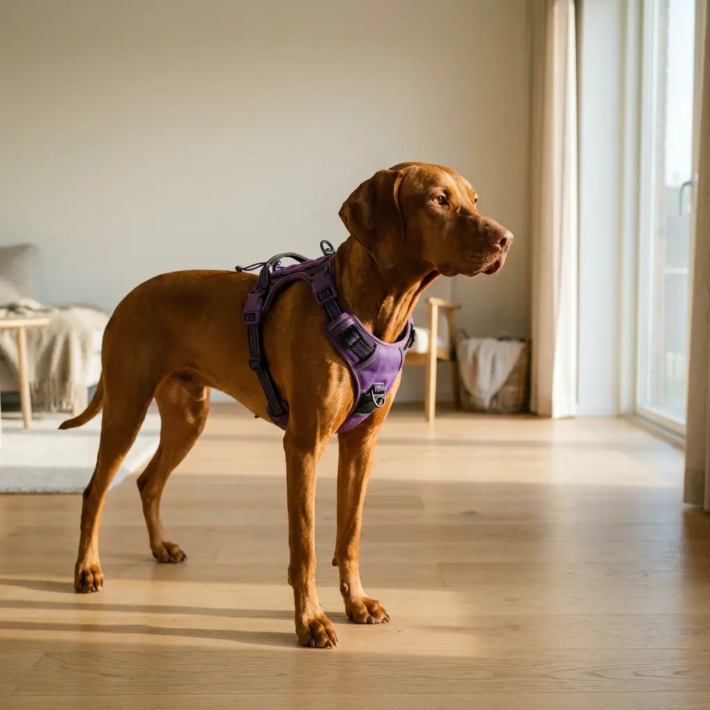Vizsla with the Nova harness