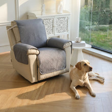 Labrador beside the Sable recliner cover