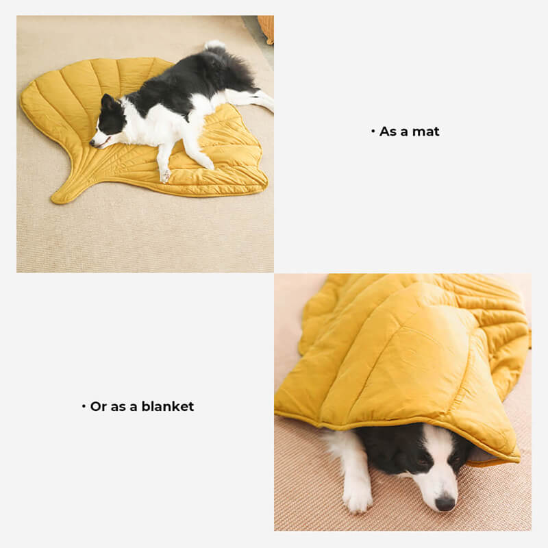 Hadley - Leaf-Shaped Dog Blanket in Cotton and Polyester