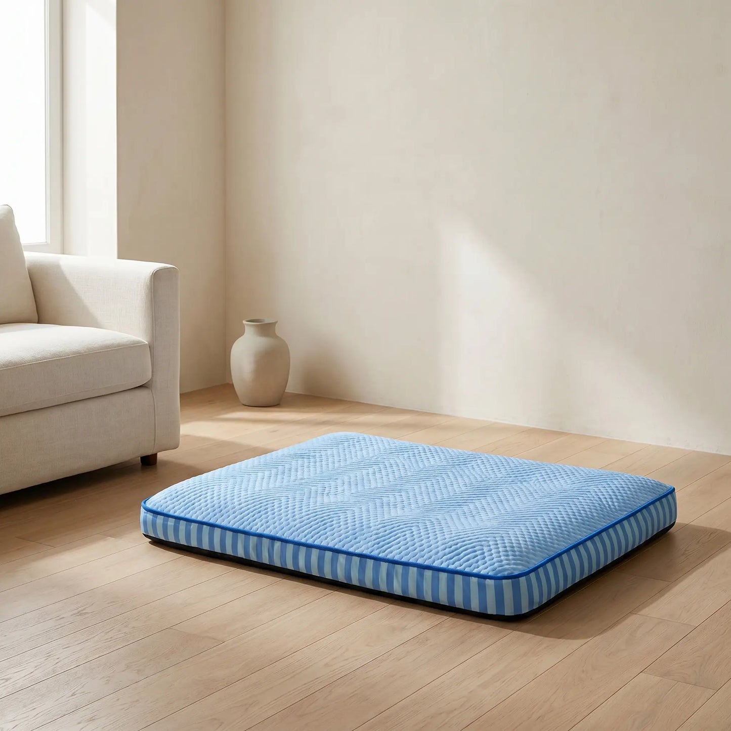 Spire cooling ice silk dog bed, studio shot