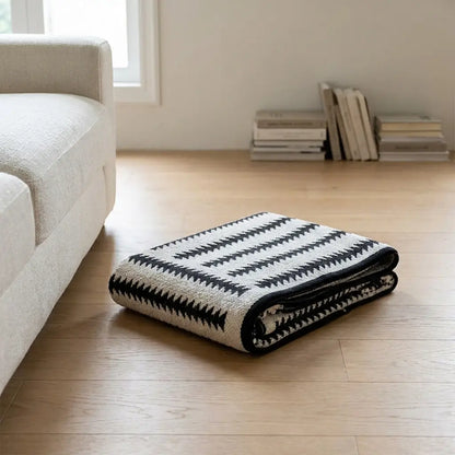 Stave chenille couch cover, studio shot