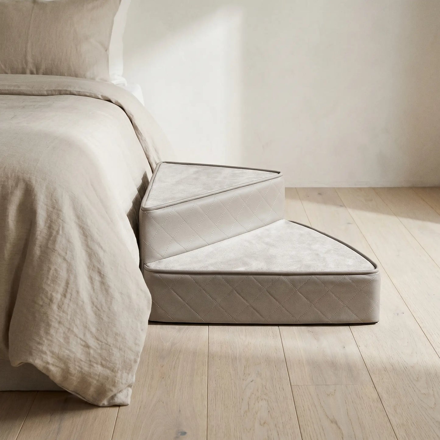 Tamar faux leather pet stairs studio shot