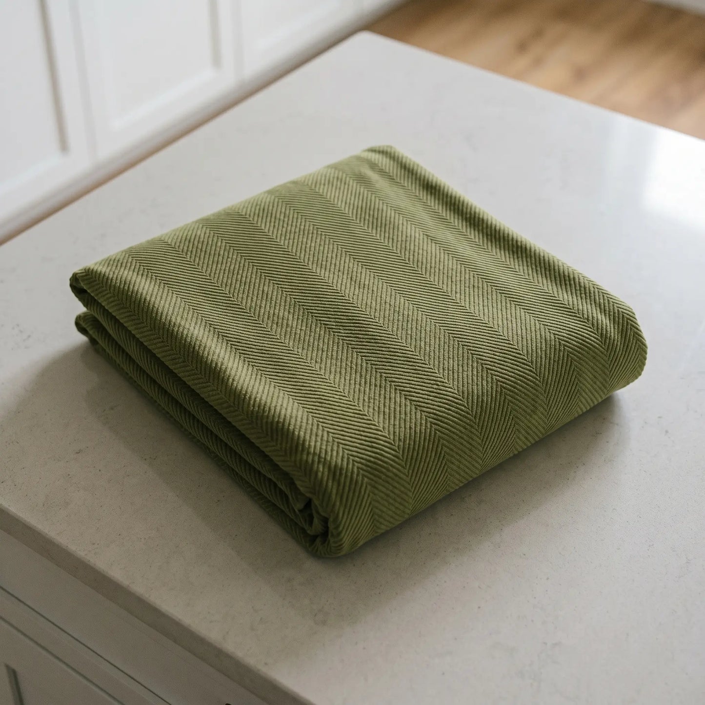 Tyne chenille couch cover in a home setting
