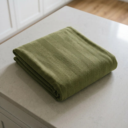Tyne chenille couch cover in a home setting
