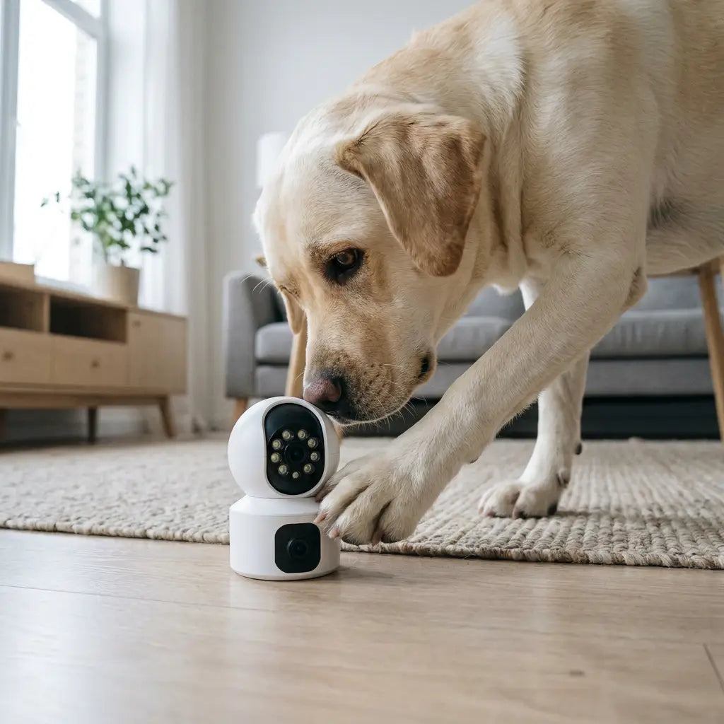 Labrador Retriever with the Vega pet camera
