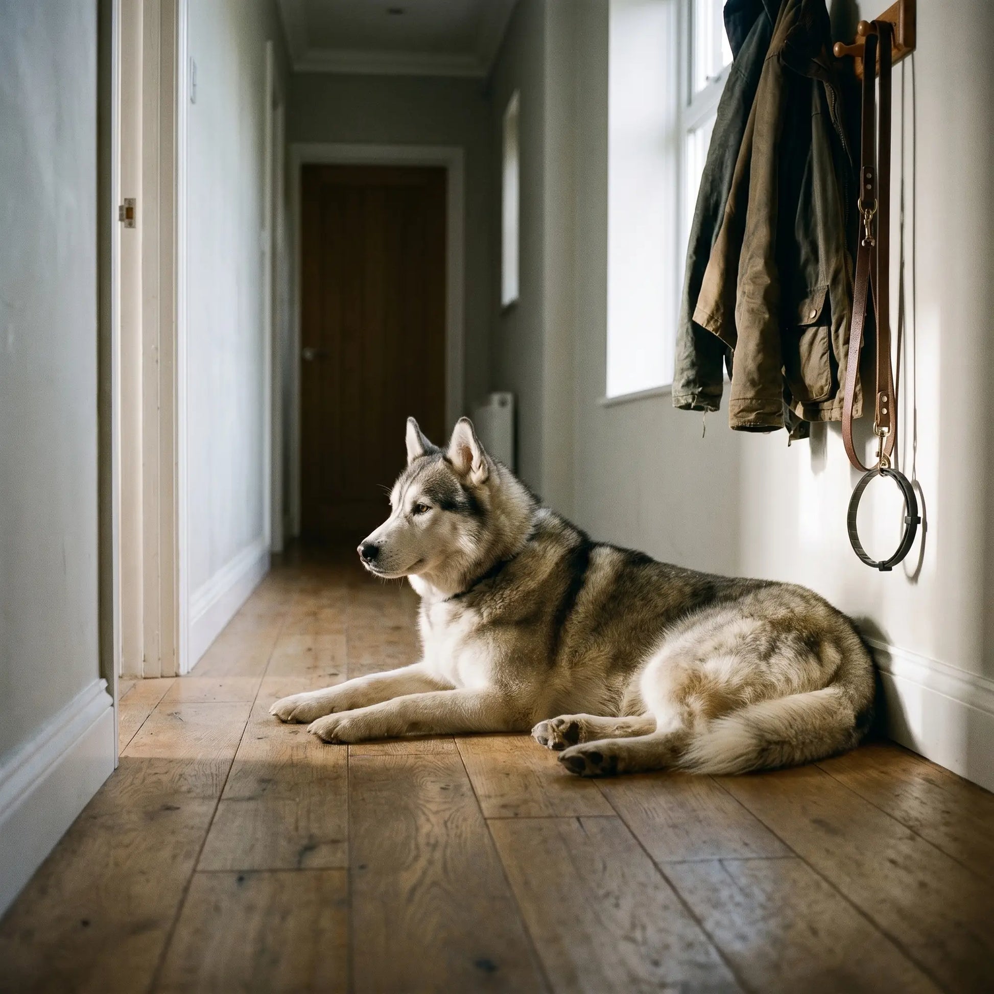 Siberian Husky with Whin collar
